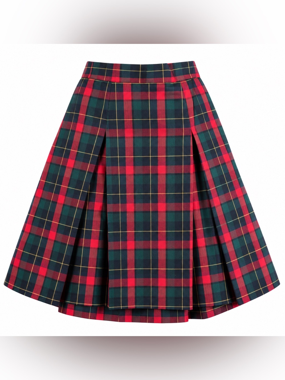 Vintage Plaid Pleated Schoolgirl Uniform Skirt Dark Academia Size Small